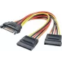 Power Y-Adapter Renkforce 1× SATA-Stromstecker 15‑polig auf 2× SATA-Strombuchsen 15‑polig, 0,15 m, schwarz/rot/gelb