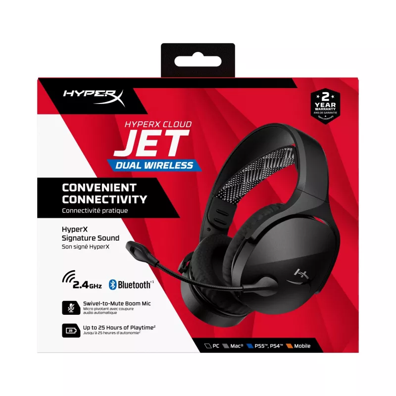 HyperX Cloud Jet - Kabelloses Gaming-Headset (Schwarz)
