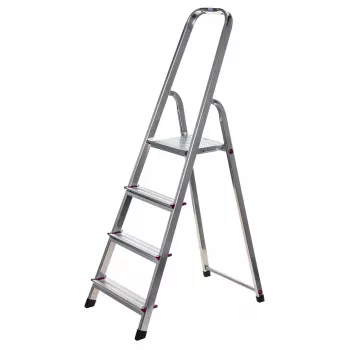 CORDA Haushalts-Aluminiumleiter 4 Stufen 000705 KRAUSE
