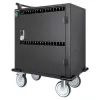 Manhattan iPad bis 13 Zoll, MacBook Air bis 13 Zoll & Chromebook bis 14 Zoll 32-Fach Lade-Wagen/Trolley über USB-C, Auch andere Tablets/Smartphones (mit Gerät-zu-USB-C-Kabel), Fächer 330x22x235 mm, Geräteladekabel nicht enthalten (empfohlen USB-C-Kabel 35