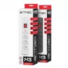 Steckdosenleiste ARMAC Multi M3 mit 3 Steckdosen und 5 m Kabel, grau