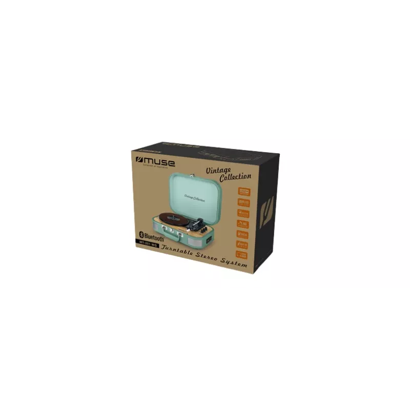 Muse Vintage Collection MT-201 WG Digital Player Plattenspieler Digital-Rekorder Bluetooth-Audio-Empfänger 10Watt