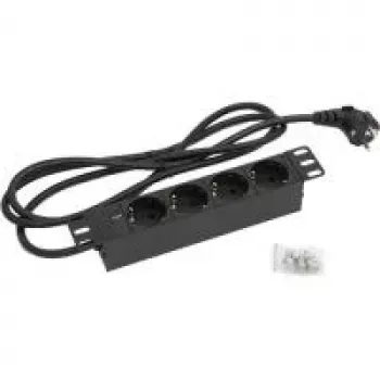 Triton RAB-PD-X91-C1 - Steckdosenleiste (Rack - rackmontierbar) - AC 230 V - Ausgangsanschlüsse: 4 - 25,4 cm (10) - 2,0m - RAL 9005 (RAB-PD-X91-C1)
