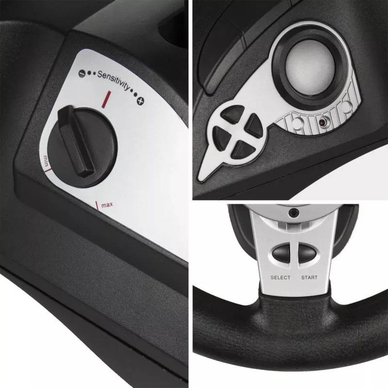 Lenkrad nano rs RS700 kabelgebunden USB 270° Rotation, 10 Tasten, Pedale, Vibration, 1,8 m Kabel