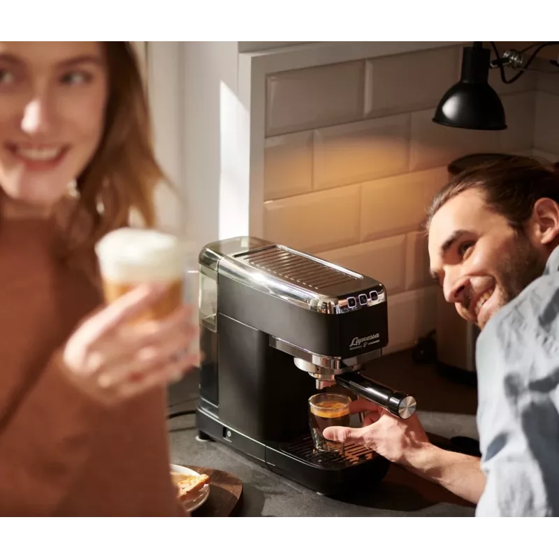 Druck-Kaffeemaschine Lapressa schwarz