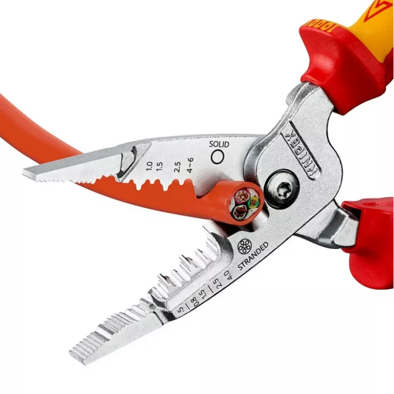 Kabelabisolierer Knipex 13 76 200 ME 6 mm Abisolierkapazität Rot Edelstahl Gelb