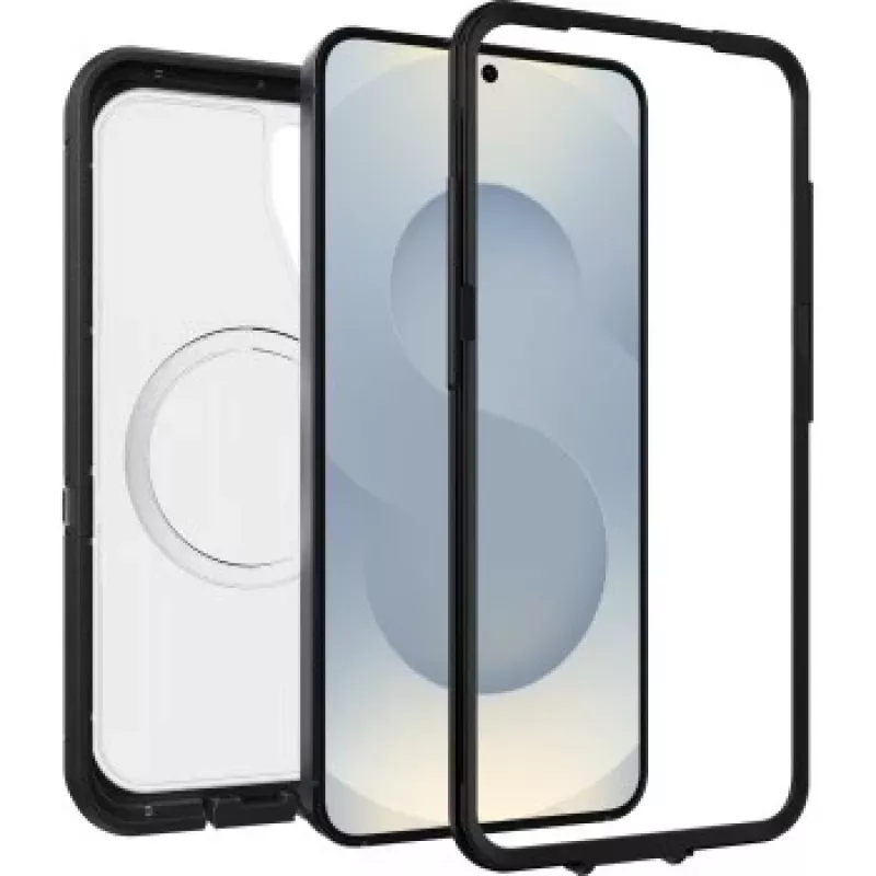 OtterBox Defender XT Clear Magnets Hülle, Samsung Galaxy S25, Clear/Black