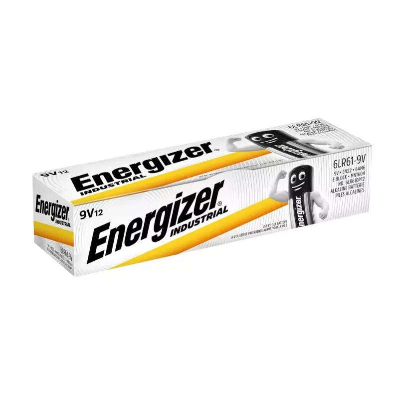 Energizer 9V PP3 Industrial Alkaline Batterien, 12er-Pack