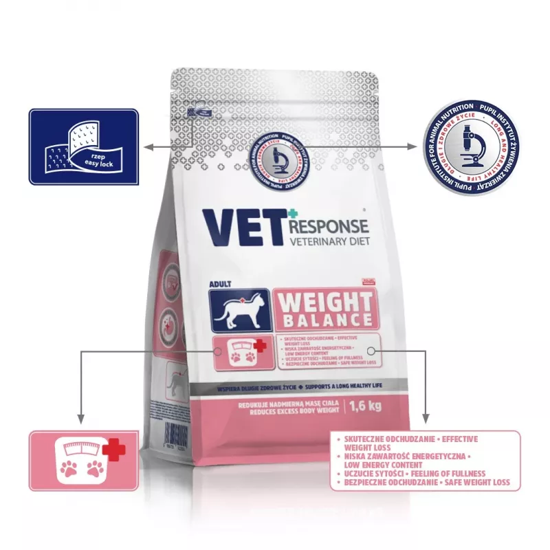 VET RESPONSE Gewicht balance - Trockenfutter für Katzen - 1,6 kg
