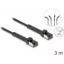 Netzwerkkabel DeLOCK RJ45 schlank Cat.8.1 U/FTP 3m Schwarz