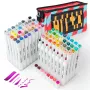 Doppelseitige Marker-Stifte Arrtx Oros — 80 Farben, Dual-Tip-Marker für Zeichnung und Lettering
