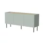 Kommode cama meble FELLINI 150×40×70 cm, olivfarben mit geölter Eichenplatte, MDF-Korpus