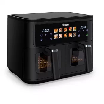 Heißluftfritteuse Tristar FR-9075 Double 9 L, 2500 W, Touch-Bedienung, LCD, schwarz, 60 °C min