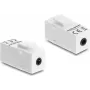 Keystone-Modul DELOCK Stereobuchse 3,5 mm 4‑polig zu Stereobuchse 3,5 mm 4‑polig weiß