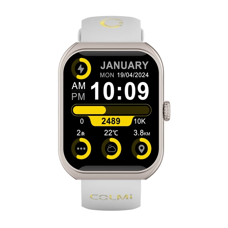 Smartwatch Colmi P86 Gold mit Bluetooth und Herzfrequenzmesser