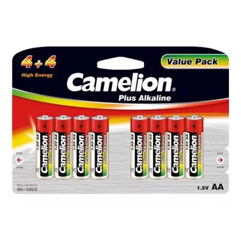 Alkalibatterien CAMELION AA LR6 Plus — 8er-Pack, AA (LR6)