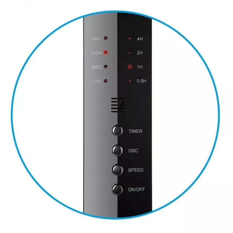 Standventilator NOVEEN F455 40 cm (16 Zoll) mit Fernbedienung, 3 Geschwindigkeiten, Timer, Oszillation, schwarz