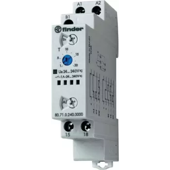 Finder Multifunktions-Zeitrelais, Halbleiterausgang 80.71.0.240.0000 80.71.0.240.0000 24 - 240 V DC/AC 1 Schließer 1 A 2 (80.71.0.240.0000)