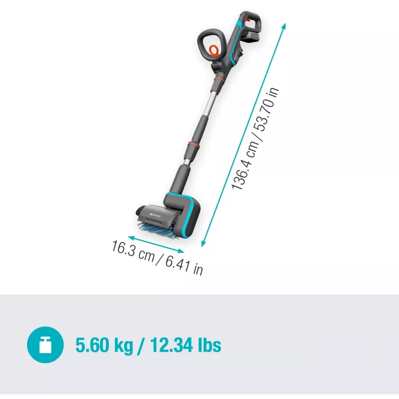 Akku-Multireiniger AquaBrush Universal 18V P4A, Hartbodenreiniger Grau/Türkis, Li-Ion Akku 2,5Ah P4A, POWER FOR ALL ALLIANCE