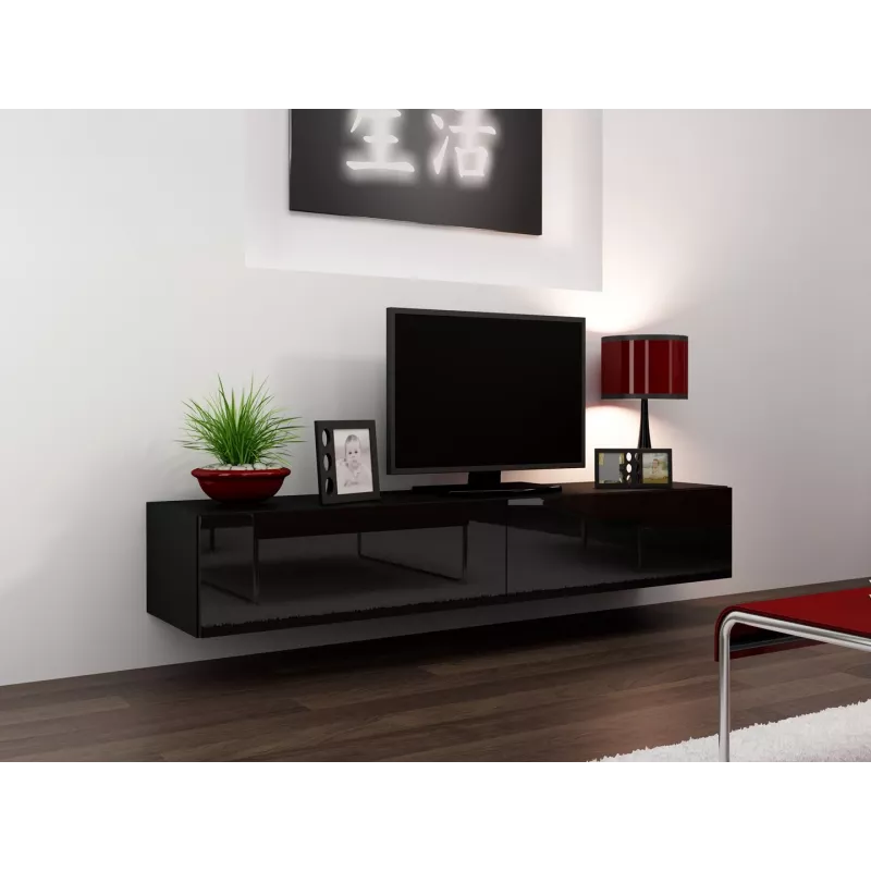 Cama TV-Ständer VIGO '180' 30/180/40 schwarz/schwarz glänzend