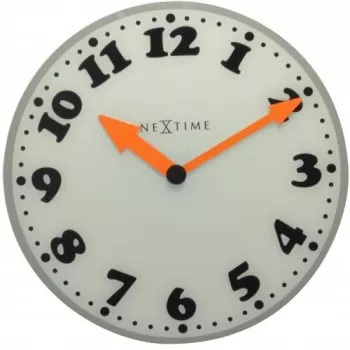 NeXtime Wanduhr 8152 Girl, Ø43 cm, Weiß/Grau/Schwarz/Orange