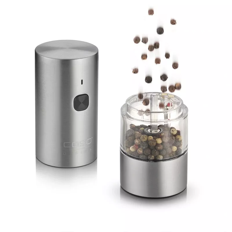 Caso Salz- und Pfeffermühle | SpiceDuo | Elektrisch | Gehäusematerial Edelstahl | Lithium