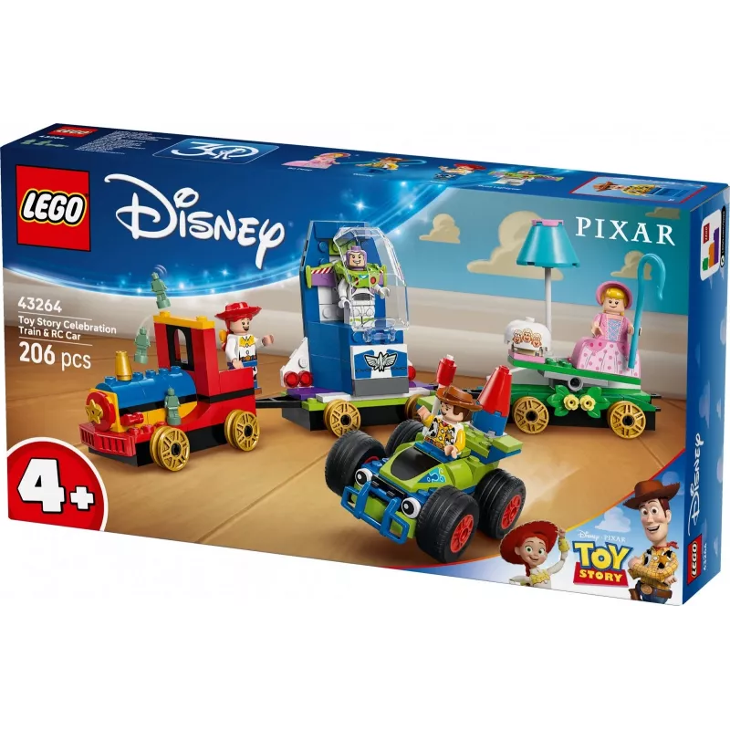 LEGO Disney Toy Story Celebration Train and RC Car Set 43264 — 206 Teile, 4 Minifiguren, Alter 4+