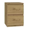 Nachttisch Top e shop M2 ARTISAN, 2 Schubladen, Eichenholz, 300×300×400 mm