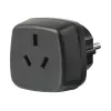Reiseadapter AUS/CN > Geerdeter Stecker, Steckdosenadapter schwarz
