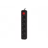Stromverlängerungskabel Lanberg PS1-05F-0300-BK 3m 5 Steckdosen Innenbereich Schwarz