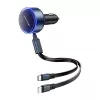 Kfz-Ladegerät Vention FFOB0 30W mit USB‑C-auf‑Lightning-Kabel, 30 W Leistung für iPhone-Ladung