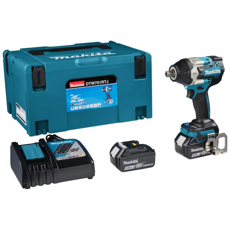 Makita DTW701RTJ Akku-Schlagschrauber 1000 U/min Schwarz, Blau