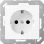 Steckdose Typ F Jung A 1520 BFKI WWM, 16 A, 250 V, weiß, Thermoplast, 55×55 mm
