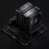 CPU-Kühler Jonsbo HX6280 PWM RGB 130 mm, schwarz