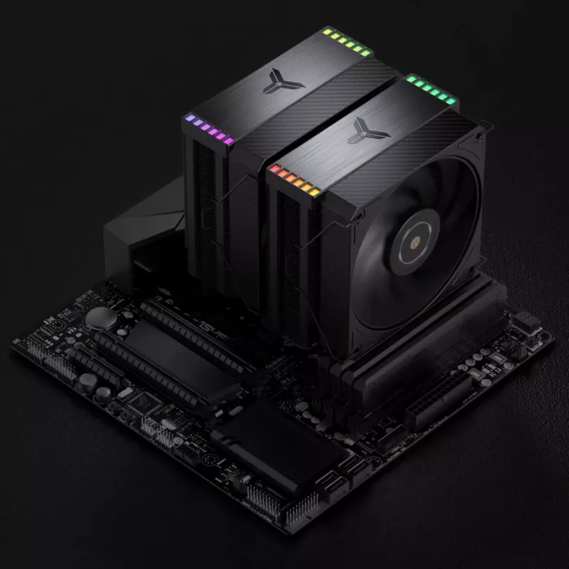 CPU-Kühler Jonsbo HX6280 PWM RGB 130 mm, schwarz