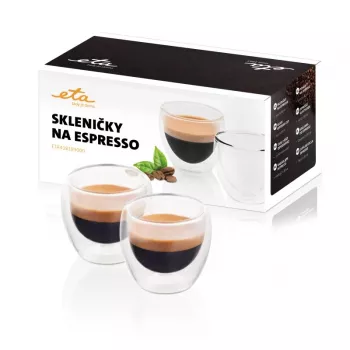 Espresso-Gläserset Eta Espresso 80 ml transparent Borosilikatglas