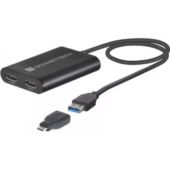 USB-Grafikadapter Sonnet USB3-DHDMI – bis zu 3840 x 2160, USB 3.0, schwarz