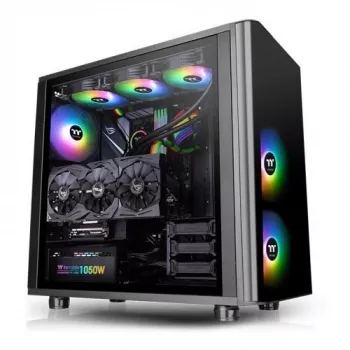 Thermaltake View 31 TG - ARGB Edition - MIDI Tower - ATX - ohne Netzteil (PS/2) - Schwarz - USB/Audio