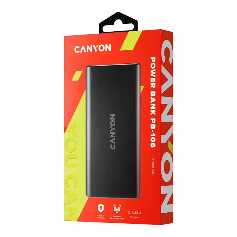 Tragbares Ladegerät Canyon PB-106 10000 mAh
