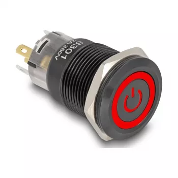 Schalter DELOCK 22023 19 mm 12 V mit 5 Lötanschlüssen