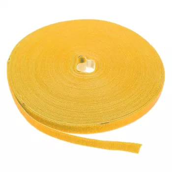 LABEL THE CABLE LTC PRO Roll Strap, doppelseitiges Klettband, 25 m gelb