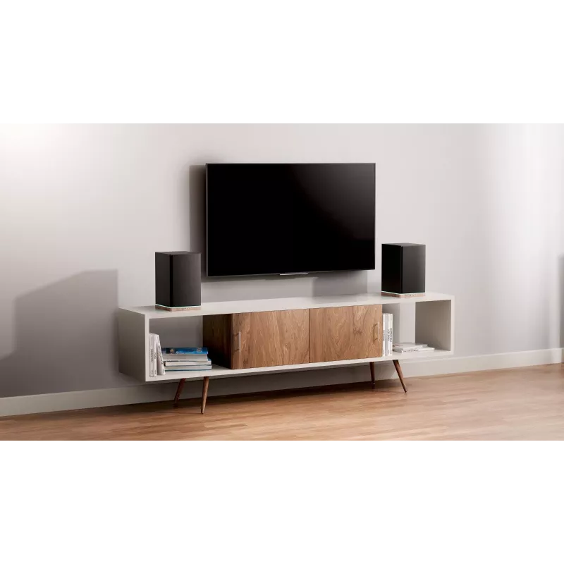 Regallautsprecher Teac BS-60BK LED Schwarz – Bluetooth, 2×90W, RCA, USB, Optisch, Bassreflex, Fernbedienung