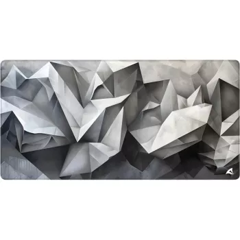 Gaming-Mauspad Sharkoon SKILLER SGP40 D17, abstraktes Kristall-Design, grau/weiß, 1000 x 500 mm