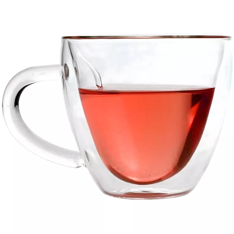Extralink Home Herzförmige Liebes-Tasse, doppelwandiges hitzebeständiges Glas 250ml