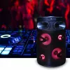 Tragbarer Bluetooth-Karaoke-Lautsprecher MANTA SPK0803B140 140W, batteriebetrieben, MIC/USB/microSD, FM, Equalizer, Rollen