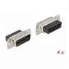 Kabelverbinder DeLOCK 66709 D-Sub 15 Pin Schwarz Silber
