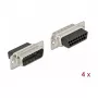 Kabelverbinder DeLOCK 66709 D-Sub 15 Pin Schwarz Silber