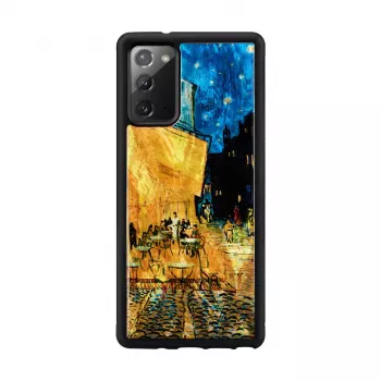 Schutzhülle iKins für Samsung Galaxy Note 20, schwarz „Cafe Terrace“