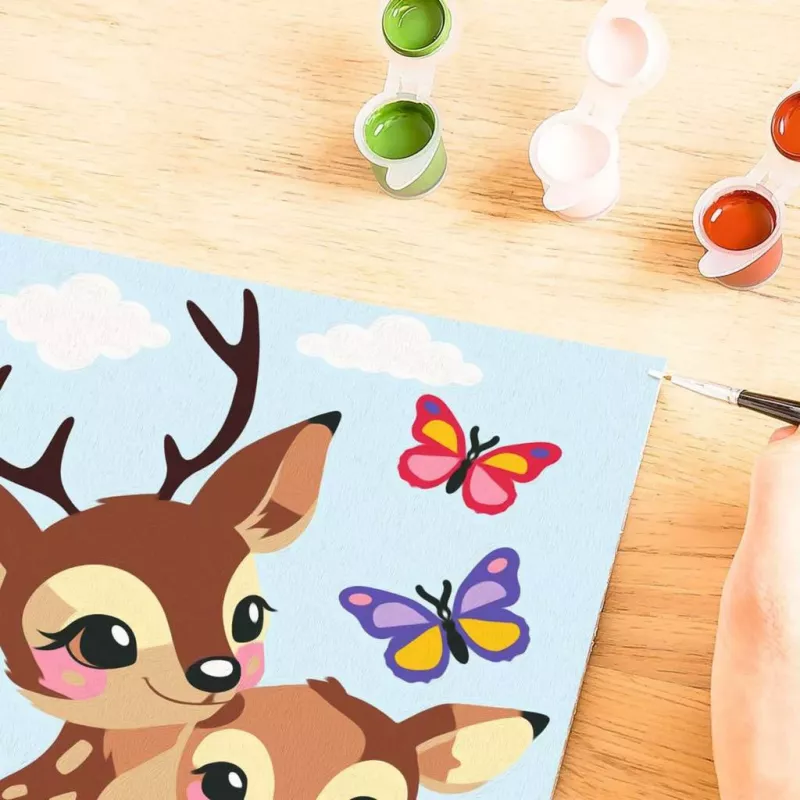 Malen-nach-Zahlen-Set Ravensburger CreArt Glücklicher Hirsch — nummerierte Leinwand-Malset