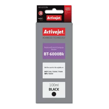Activejet AB-6000Bk Tintenflasche (Ersatz für Brother BT-6000BK; Supreme; 100 ml; schwarz)